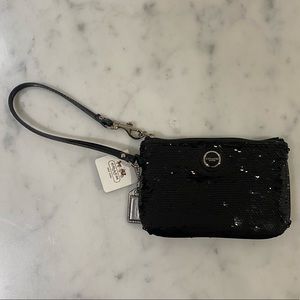 Coach Sequin wristlet